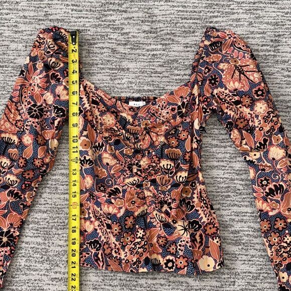 NWT ALC Chandler Sweetheart Top Navy/ Chestnut Size 10 - Picture 8 of 15